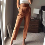 Celeste - Women's High-Waist Belted Pants