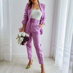 Celeste - Women's High-Waist Belted Pants