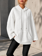 Cleo | Women's Stylish Cable Knit Hoodie