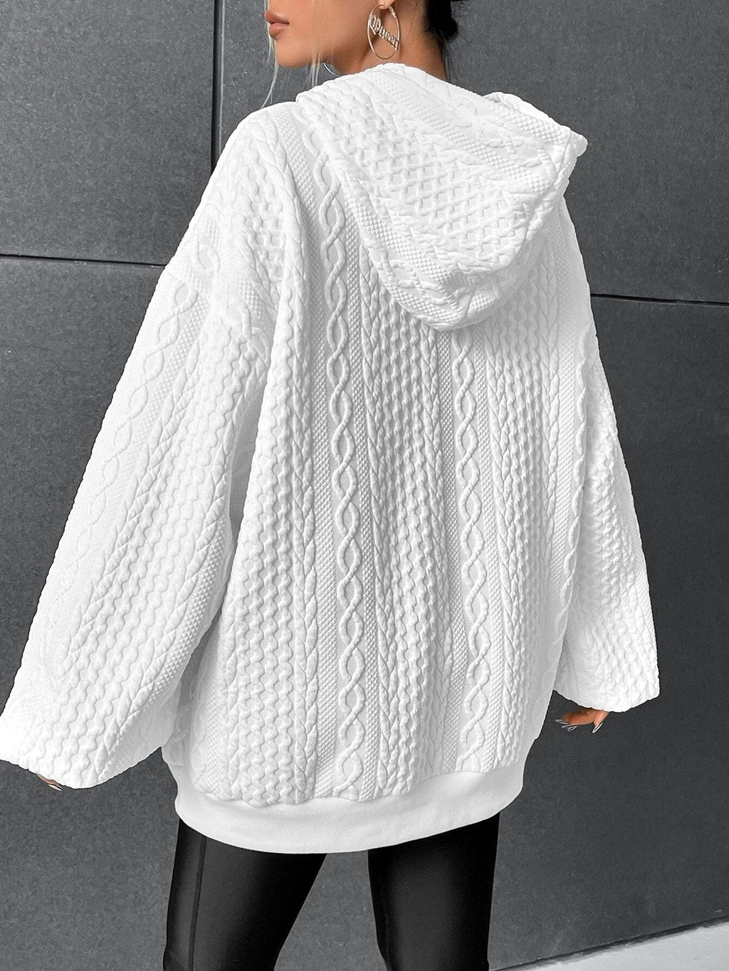 Cleo | Women's Stylish Cable Knit Hoodie