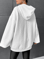 Cleo | Women's Stylish Cable Knit Hoodie