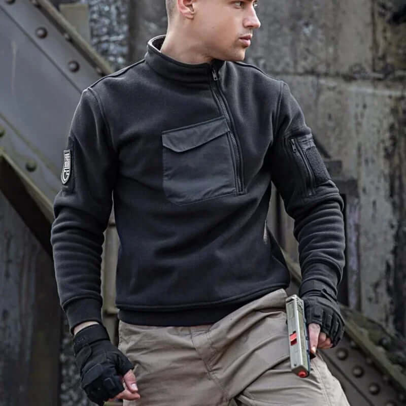 Conrad - Men's Tech Fleece Jacket with Pocket Detailing