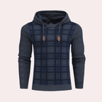 Crispin - Men's Patterned Hoodie with Contrast Plaid