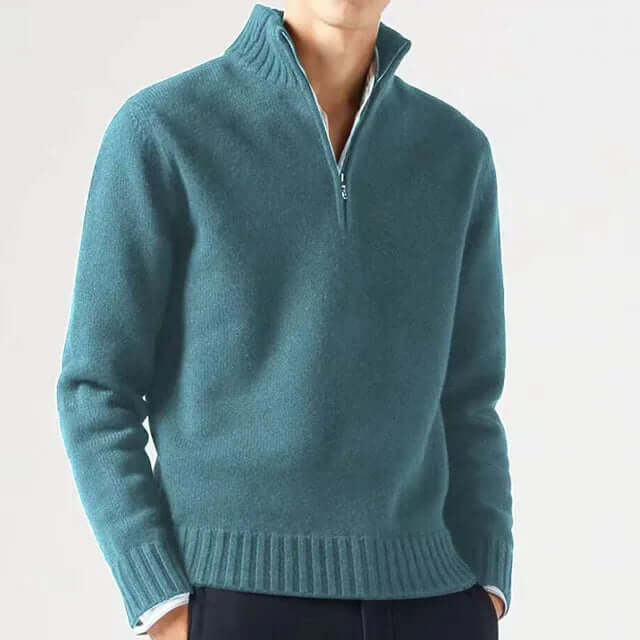 Damon - Men's Classic Quarter-Zip Sweater