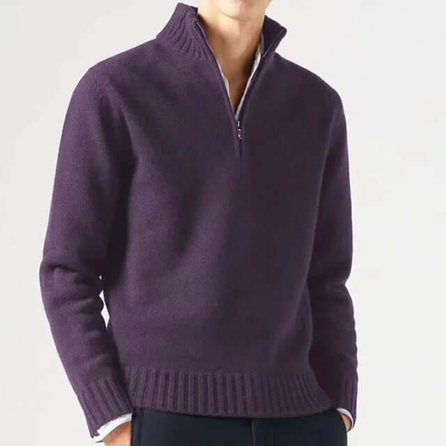 Damon - Men's Classic Quarter-Zip Sweater