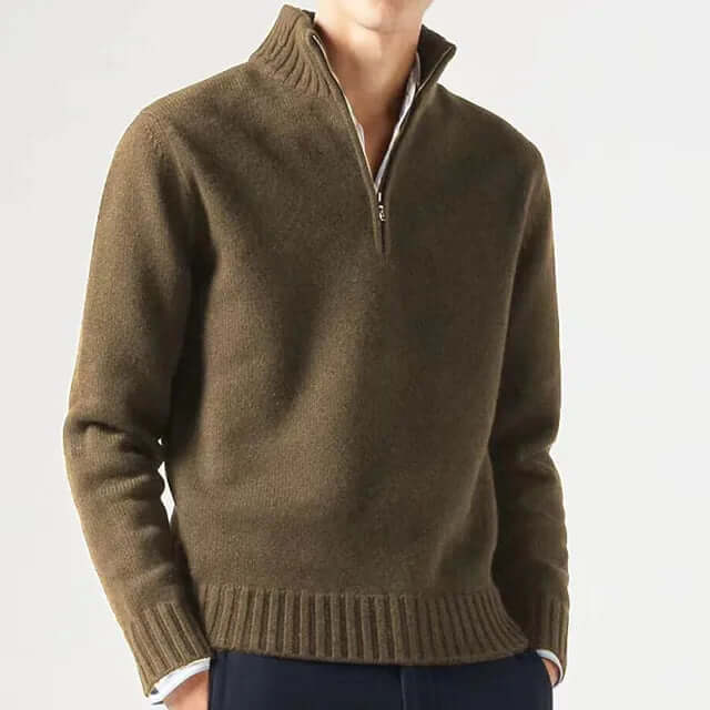 Damon - Men's Classic Quarter-Zip Sweater