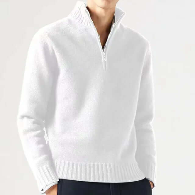 Damon - Men's Classic Quarter-Zip Sweater
