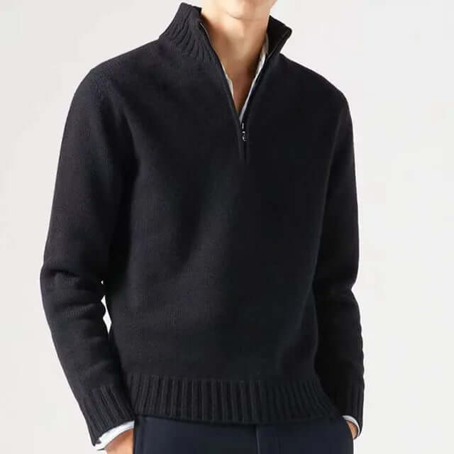 Damon - Men's Classic Quarter-Zip Sweater