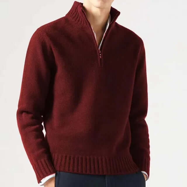 Damon - Men's Classic Quarter-Zip Sweater