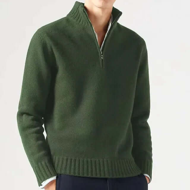 Damon - Men's Classic Quarter-Zip Sweater