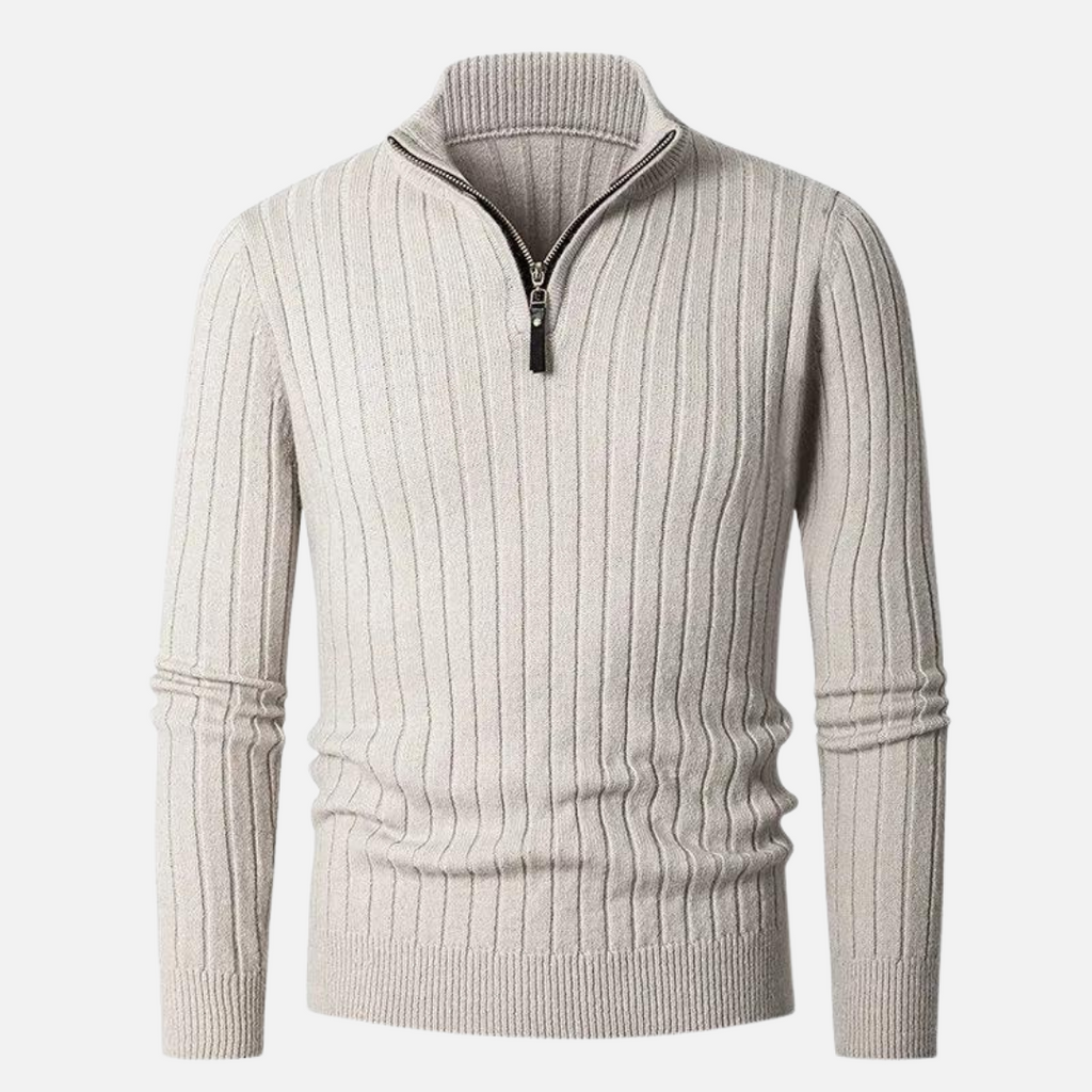 Damon - Men's Classic Quarter Zip Sweater