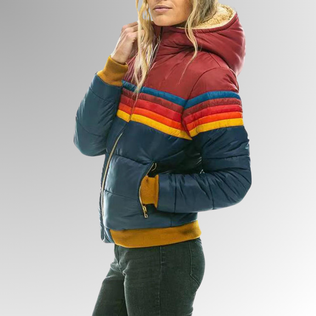 Dani - Women's Colorblock Hooded Puffer Jacket