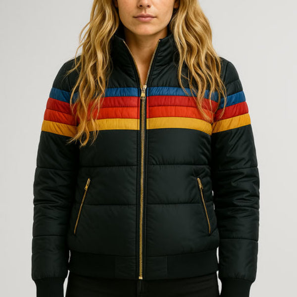 Dani - Women's Colorblock Hooded Puffer Jacket