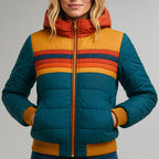 Dani - Women's Colorblock Hooded Puffer Jacket