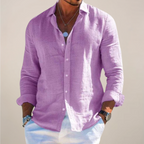 Dante - Men's Casual Linen Button-Up Shirt
