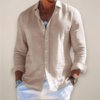 Dante - Men's Casual Linen Button-Up Shirt