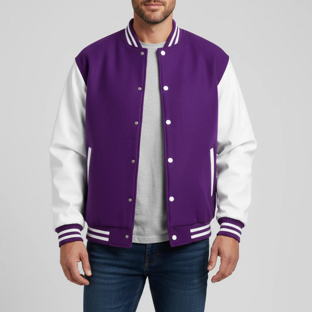 Dante - Men's Classic Bomber Jacket with Contrast Sleeves