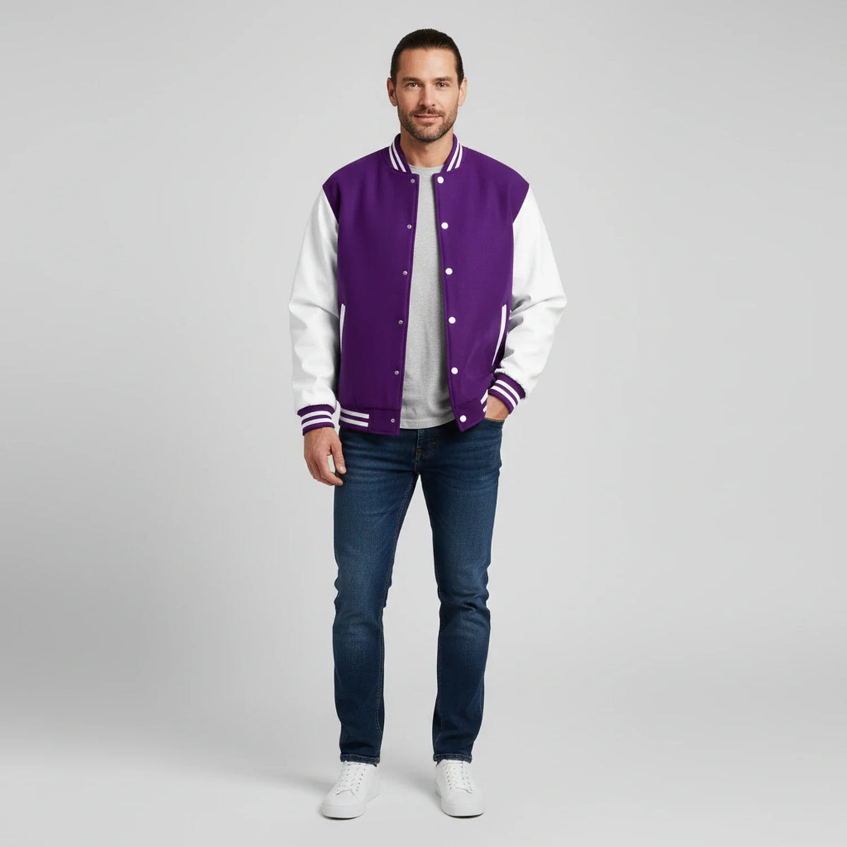 Dante - Men's Classic Bomber Jacket with Contrast Sleeves