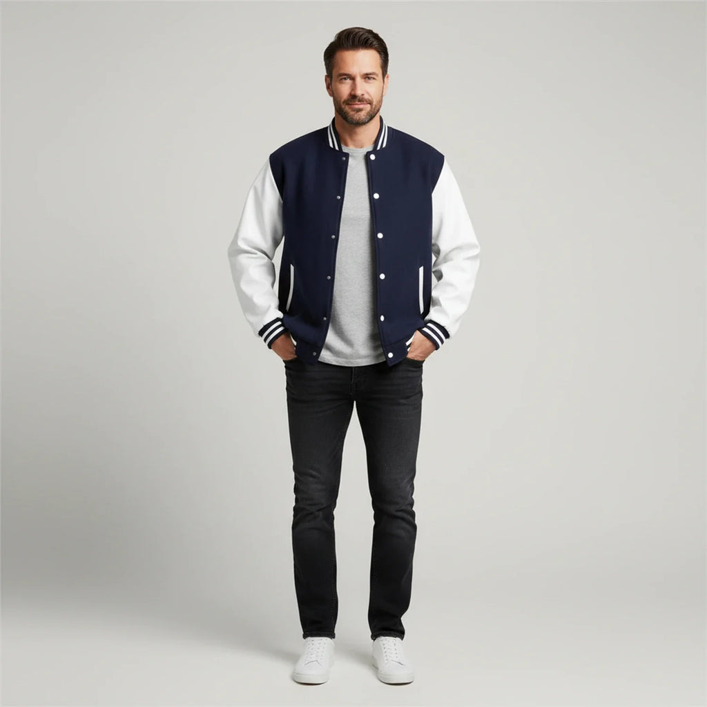Dante - Men's Classic Bomber Jacket with Contrast Sleeves