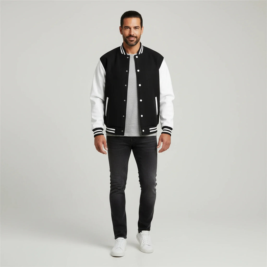 Dante - Men's Classic Bomber Jacket with Contrast Sleeves