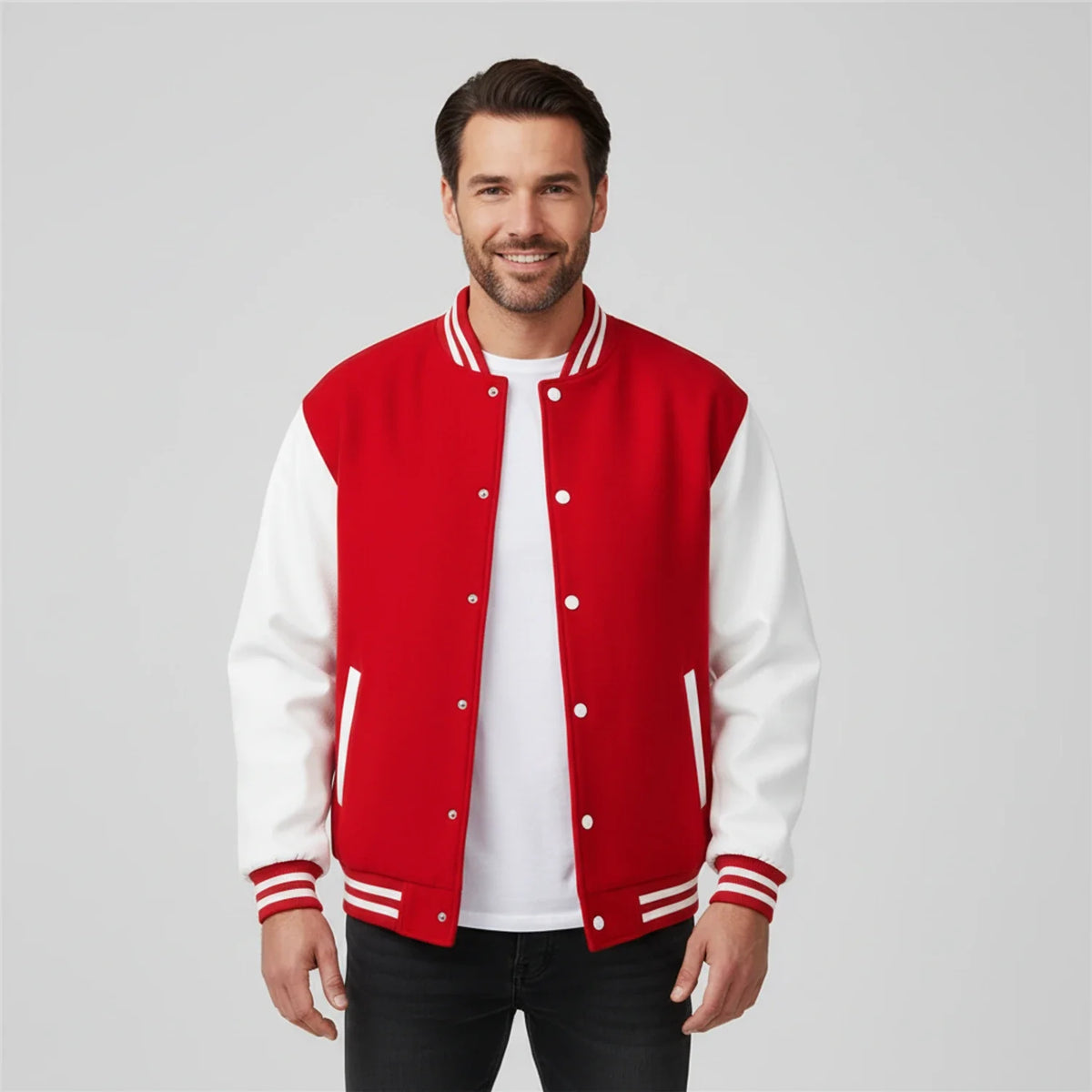 Dante - Men's Classic Bomber Jacket with Contrast Sleeves