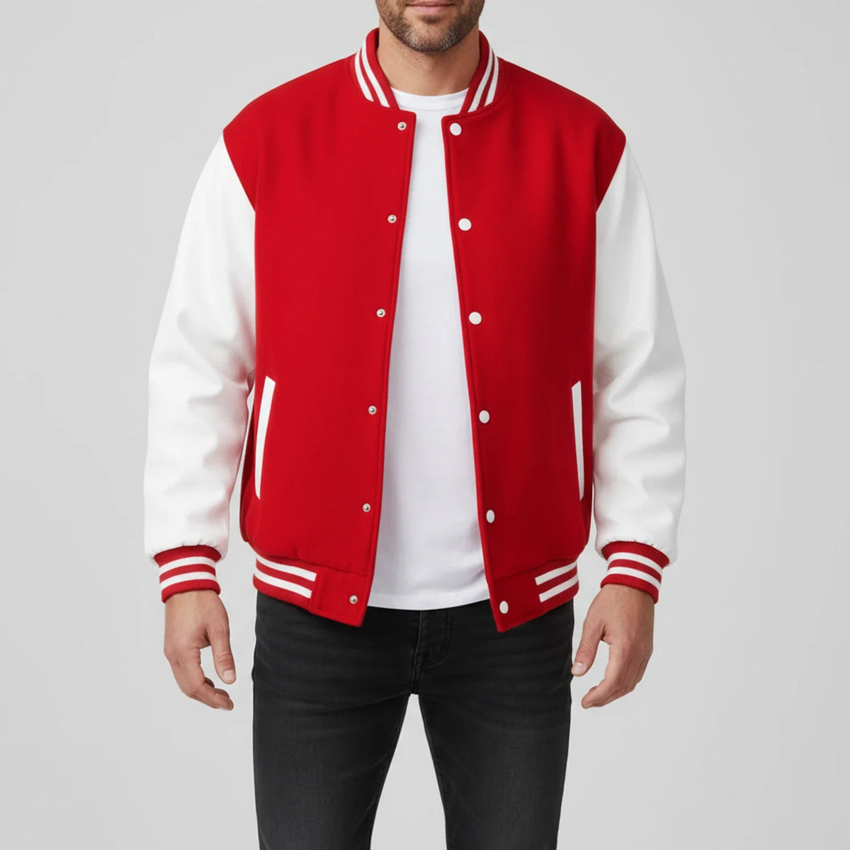 Dante - Men's Classic Bomber Jacket with Contrast Sleeves