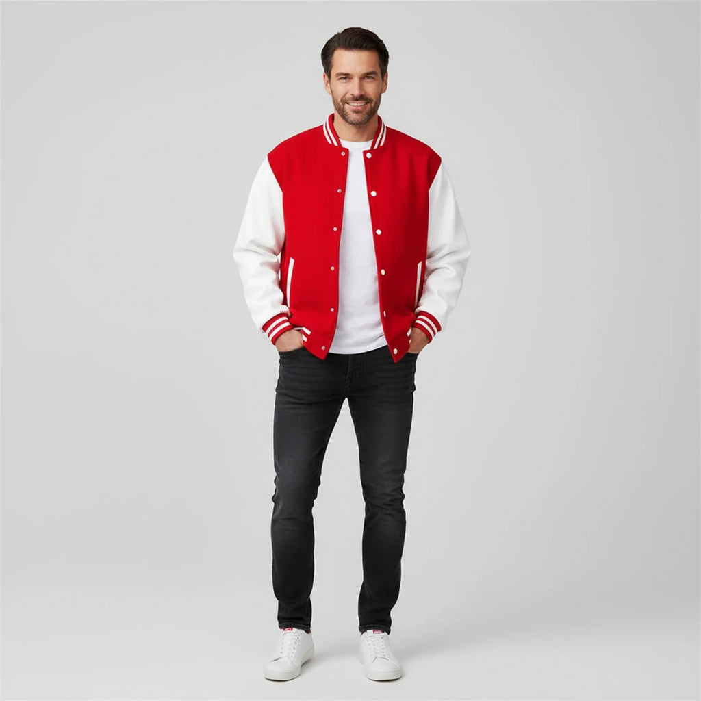 Dante - Men's Classic Bomber Jacket with Contrast Sleeves