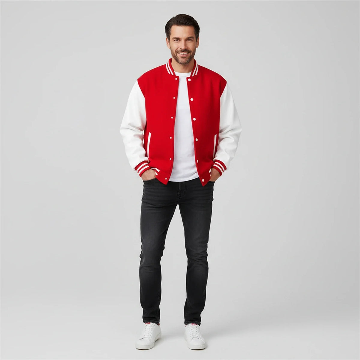 Dante - Men's Classic Bomber Jacket with Contrast Sleeves