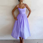 Daphne - Women's Chic Pleated Midi Dress