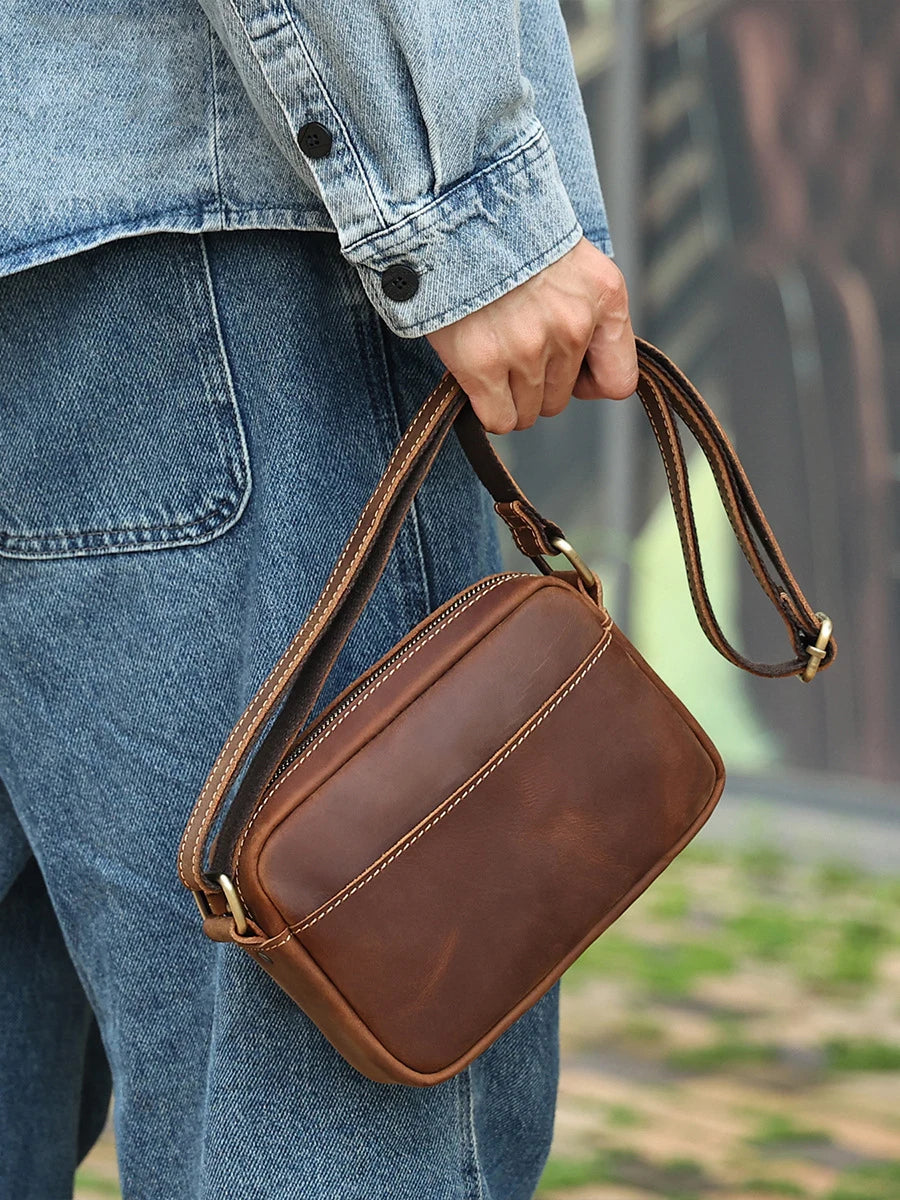 Declan - Men's Vintage Faux Leather Shoulder Bag