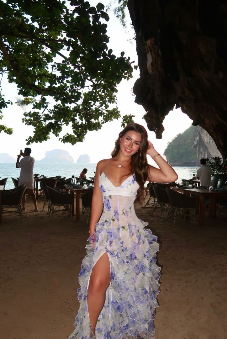 Delphine | Women's Elegant Floral Maxi Dress