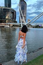 Delphine | Women's Elegant Floral Maxi Dress