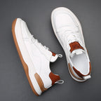 Idris - Men's Casual Green Faux Leather Sneakers
