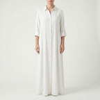 Drapeva - Casual Maxi Length Shirt Dress