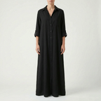 Drapeva - Casual Maxi Length Shirt Dress