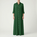 Drapeva - Casual Maxi Length Shirt Dress