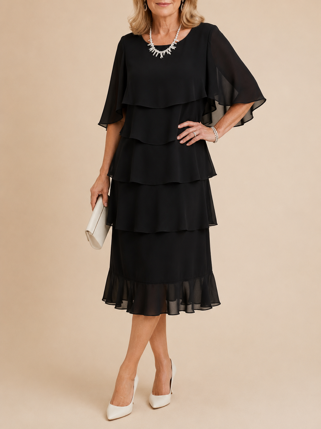 Marlowe | Women's Elegant Layered Midi Dress