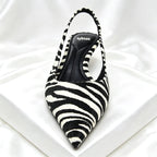 Elara - Women's Chic Zebra Print Kitten Heels