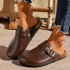 Elara | Women's Classic Buckle Detail Clogs