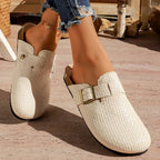 Elara | Women's Classic Buckle Detail Clogs