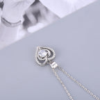 Elara - Women's Elegant Heart Necklace with Gemstone Accent