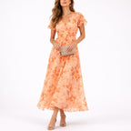 Elara - Women's Floral Maxi Dress for Autumn Weddings