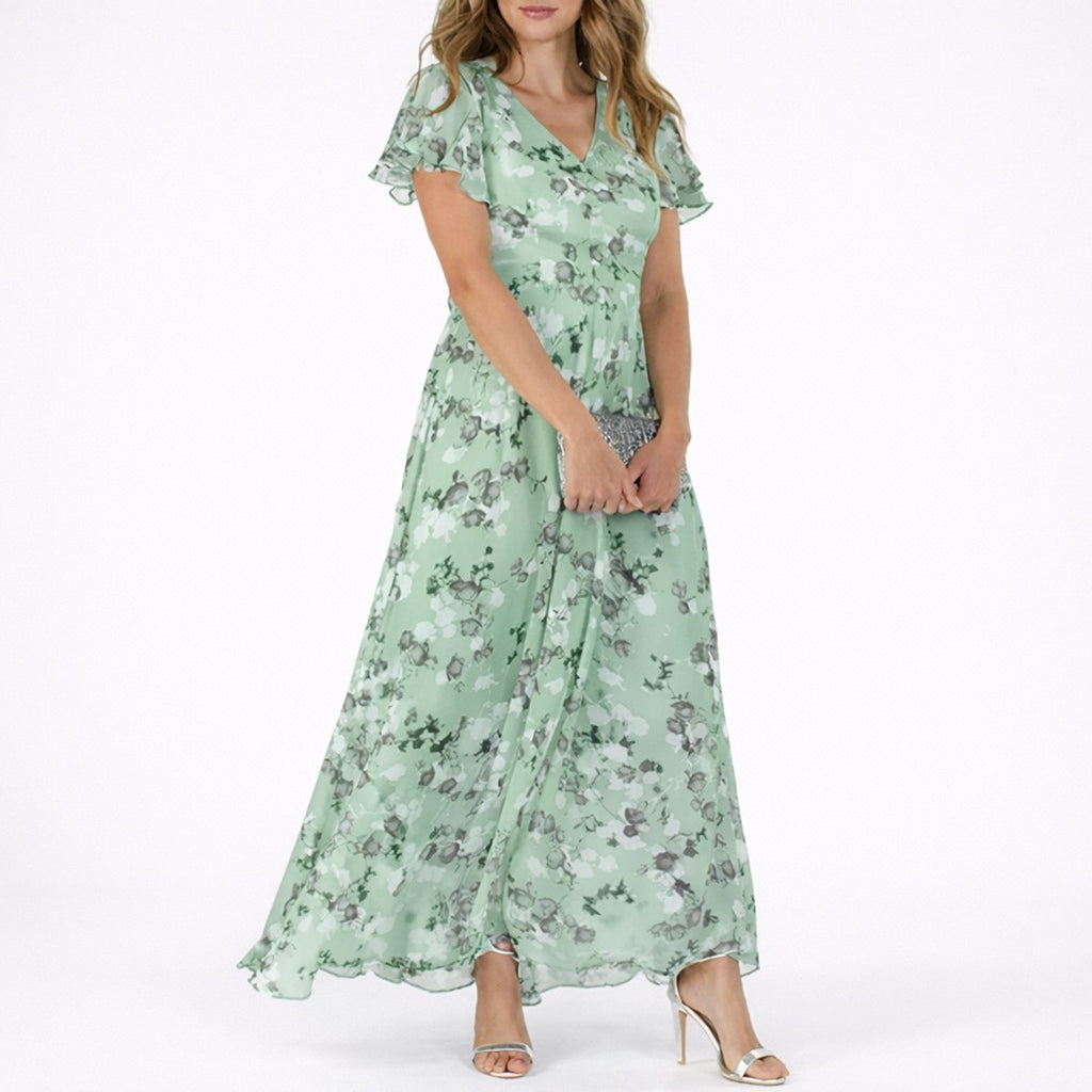 Elara - Women's Floral Maxi Dress for Autumn Weddings