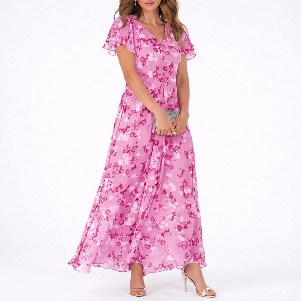 Elara - Women's Floral Maxi Dress for Autumn Weddings