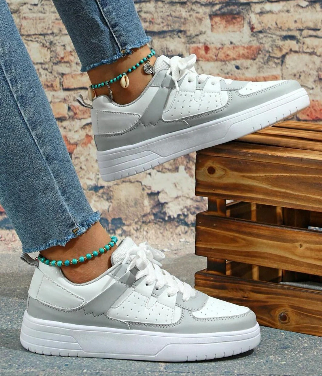 Elara | Women's Stylish Casual Sneakers with Color Contrasts