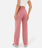 Elara - Women's Wide Leg Pants with Button Detail