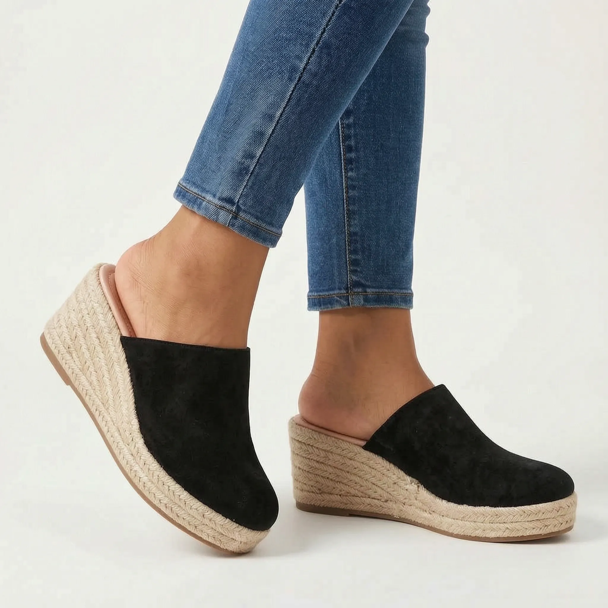 Elevia - Closed-Toe Espadrille Wedge Sandals
