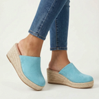 Elevia - Closed-Toe Espadrille Wedge Sandals