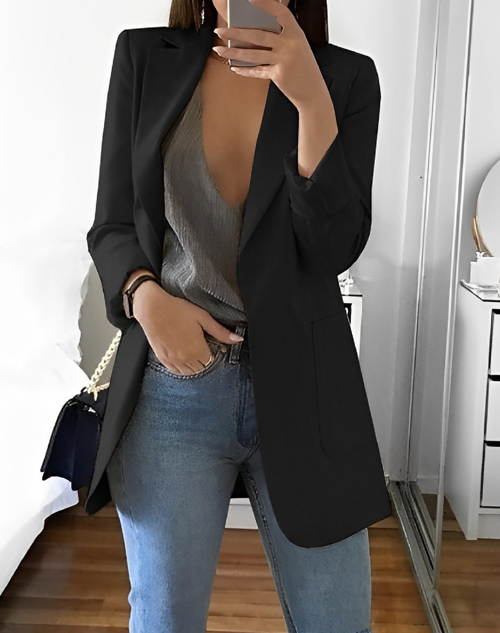 Elodie - Women's Casual Longline Blazer