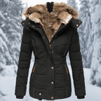 Elowe - Women's Cozy Winter Jacket with Faux Fur Hood